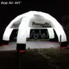 Niestandardowa średnica 8 m 5 nóg oświetlenie biały nadmuchiwany namiot pająka z kolorowym światłem LED Zebranie miejsca wydarzenia namiot kopuły