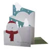 12 PCSクリスマスカードエンベロープ祝福カードトリホルディング3Dポストカードの招待状の新鮮なグリーティングカード新年の招待カード24131545