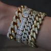 18k Goldsilverblack Gold Cz Iced Out Zircon Tennis Armband för Hip Hop Women Men Single Row Rhinestone Jewelry Gifts5835096