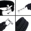 8 couleurs Para Cord Corde Bracelet de survie en plein air Camping Manille en acier Boucle Corde d'escalade Cordon de sauvetage Bracelet Manille en acier Buck