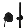 Messing Black Hand Held Shower Set Badkamer Diverter Mixer Valve en Douche Houder Slang Waterbesparende douchekoppen