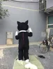 Profissional personalizado preto e branco gato Traje Da Mascote dos desenhos animados wildcat caráter animal Roupas festival de Halloween Do Partido Do Vestido Extravagante