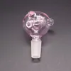 14mm 18mm Herb Slide Dab Pieces Pink Hookahs Bowls Tobacco Bowl Ash Catcher for Glass Bongs Water Pipes Dab Rig