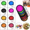 Cuenco plegable de silicona para mascotas de viaje, alimentación de agua, sin BPA, plato plegable para perros, gatos, mosquetón gratis, regalo, 9 colores ZZ