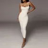 Casual Dresses 2021 Womens Summer Strap Female Clothes Sleeveless Beach Dress Solid Color Bodycon Tube Sexy Top Fashion