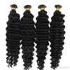 VM Indian Virgin Human Hair 100g 10 till 30 tum Jag Tips Dubbeldragen Keratin Pre Bonded Stick Deep Wave Hair Extensions