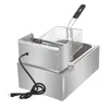 Friteuse électrique 2500W 6L, panier de comptoir Commercial, pour frites, Restaurant1149337