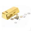 Gold Bar Coin Bank Novelty Golden Brick 999.9 Fine Wt 1000G Decoration no topo do Bullion