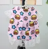 Pet Dog Dog Cat Bear Lace Jupe Spring and Summer Nouveau dessin animé Prited Ballet Jupe Robe Dog Vêtements