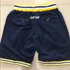 Ncaa hip hop motion wind michigan shorts net college basket shorts lätta andningsbara sport casual pocket pants wolverines shorts