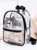 Projektant-nowy gimnazjum Transparent School Bag Pvc Fashion College Plecak Waterproof Waterproof Female Searly Torb Senior Bag