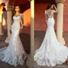 sheer mermaid wedding dresses