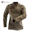 HAN WILD Tactical Clothing Camouflage Men Army Long Sleeve Soldiers Combat Uniform Multicam Outdoor Shirt