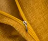 100 unids color sólido arpillera funda de almohada cubiertas lisas fundas de cojín fundas de lino de tiro cuadrado fundas de cojines para banco sofá sofá