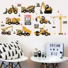 Truck Digger Patterned Cartoon Engineering Cars DIY Wall Stickers Kids Room Wall Sticker kindergarten Background DecorativeMM