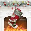 Calze di Natale da 18 POLLICI Piccoli alci Porta carte regalo di Natale Decorazioni per l'albero di Natale Ornamento per feste di Natale
