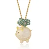 Gros-Pig Hip Hop Pendentif Bling Zircon Cubique Hip hop Collier Rock Bijoux New Hot