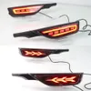 2PCS dla Honda Jazz Fit 2018 2019 2020 tylna lampa mgły samochodowa LED tylna zderzak światło hamulca przepływu reflektora sygnału skrętu