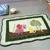 100% coton Quilting Patchwork Tapis de sol Tapis paysage rural antiglisse Salon Hall d'entrée Porte Tapis Tapis