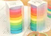 10 stks/set Regenboog Effen Kleur Japanse Masking Washi Tapes Sticky Paper Tape Adhesive Printing DIY Scrapbooking 2016 Decor Washi Tapes