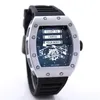 Li Luxury Watches Men039s Quartz Watches Men Fashion Skeleton Silica Gel Strap Quartz Whole 2085234