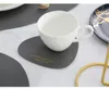 Mantel Individual impermeable de pu para cocina nórdica, resistente al calor, posavasos para taza de café, mesa moderna, vajilla