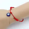 100 Stück verstellbare rote Wachs-Seil-Charm-Armbänder Lucky Eye Perlen Anhänger für Männer Ms Schmuck Geschenk