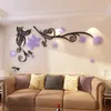 3D Flower Arcylic Wall Sticker TV Bakgrund Väggdekoration Diy Art Home Decor Hemmodedekor Klistermärke9338839