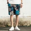 Shorts de plage Hommes Été Hawaii Hommes Shorts en lin Lâche Droite Confortable Cordon Casual Hip Hop Homme Shorts Hommes M-5XL CX200609