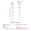 Faux Pearl Drop Earrings Women's Elegant Simulated Pearl Tassel Chains Bridal Jewelry Dangle Eardrop Earrings