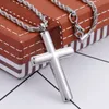 Klassische Kreuz-Anhänger-Halskette, Schmuck, Edelstahl, vergoldet, für Männer und Frauen, Liebhaber, Geschenk, religiöser Schmuck208q