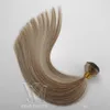 Европейский Пианино Русый платиновый блондин Double Drawn 100g Remy девственницы Уток 18 дюймов человеческих волос