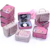 3D Mink Eyelash Packaging Case Small Suitcase Packaging Fake Eyelash Packaging Box Lashes Boxes Faux Cils Strip Case