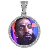 Wykonane na zamówienie zdjęcie medaliony naszyjnik wisiorek z łańcuszek linowy złoto srebro kolor Cubic cyrkon hip hop naszyjnik biżuteria pamiątkowe prezenty