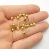 100pcs Lot in bulk silver/ gold Stainless Steel Ear Wires Pin ~with Bead + Coil Earring Finding DIY