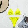 Sexig Micro Swim Wear Bikinis Mujer Brasiliansk baddräkt Push Up Women Swim Suit Solid Bathing Summer Two-Piece Suits