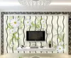 Papier peint 3d mural personnalisé salon chambre décor à la maison HD fraîches journée de floraison pigeon blanc salon 3D fond d'écran Tv fond mur