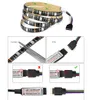 5050 DC 5V RGB LED Strip مقاومة للماء 30/M USB LED شرائط ضوء مرنة الشريط النيون المرن 1M 2M 3M 4M 5M إضافة عن بُعد للخلفية التلفزيونية