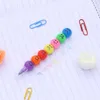 Crayon 7 couleurs pour stylo Graffiti stylo à bille crayons souriants papeterie stylos Kawaii Carat stylo à bille