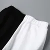 غوك عارضة رياضية النساء sweatpants الربيع الأزياء 2020 المرقعة السراويل تجريب عالية الخصر اللون حظر السراويل الطويلة ضئيلة