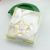 Segnalibro stella con nappa bianca per baby shower, battesimo, matrimonio, bomboniera, regalo