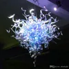 100% Mouth Blown Murano Chandeliers Art Designed Glass Shade Hanging LED Modern Crystal Hotel Villa Ceiling Decorative Chandelier