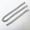 12mm Iced Out Zirkoon Cubaanse ketting ketting hip hop sieraden goud zilver een set CZ sluiting heren ketting link 18-28inch250q