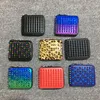 Echter Leder Reißverschluss Rivet Square Short Wallet Wechseln Sie multifunktionales ID-Karten-Set Bills Mode Avantgarde Retro Männer und Frauen gleichermaßen