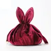 怠惰な化粧品のバッグベルベットのウサギ化粧袋巾着洗い袋の女性のひもバニー財布化粧オーガナイザー収納袋GGA3201-1