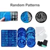 13st Slace Rose Flower Forest Image Nail Plates + 2 Stamper Scraper Set Nail Art Stamping Plate Art Tools