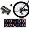자전거 오토바이 자동차 자전거 타이어 타이어 휠 밸브 14 LED 플래시 스포크 라이트 램프 자전거 스포크 장식 30 다른 패턴