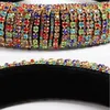 Sparkly Padded Full Rhinestone Hairbands Luxury Crystal Headbands For Girls Solid Color Hair Hoops Womens Hair Accessories235t