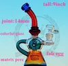 Verre bongs narguilé haknah tuyaux odieux recycleur huiles plates-plates bol barboteur nid d'abeille turbine perc fumer des narguilé mâle