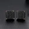 Fashion Hip Hop Gold Pleted Full CZ Paved Stud Coldings for Men Punk Jewelry